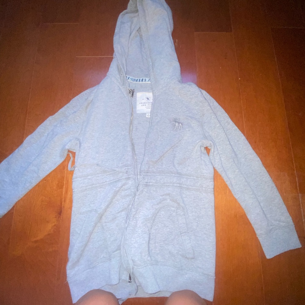 Abercrombie & Fitch Light Gray Kids Hoodie